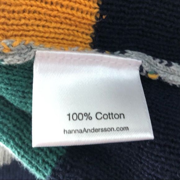 Hanna Andersson Girls Intarsia Pattern Grey Sweater Dress Cotton Girls 10 NWT - Picture 11 of 13